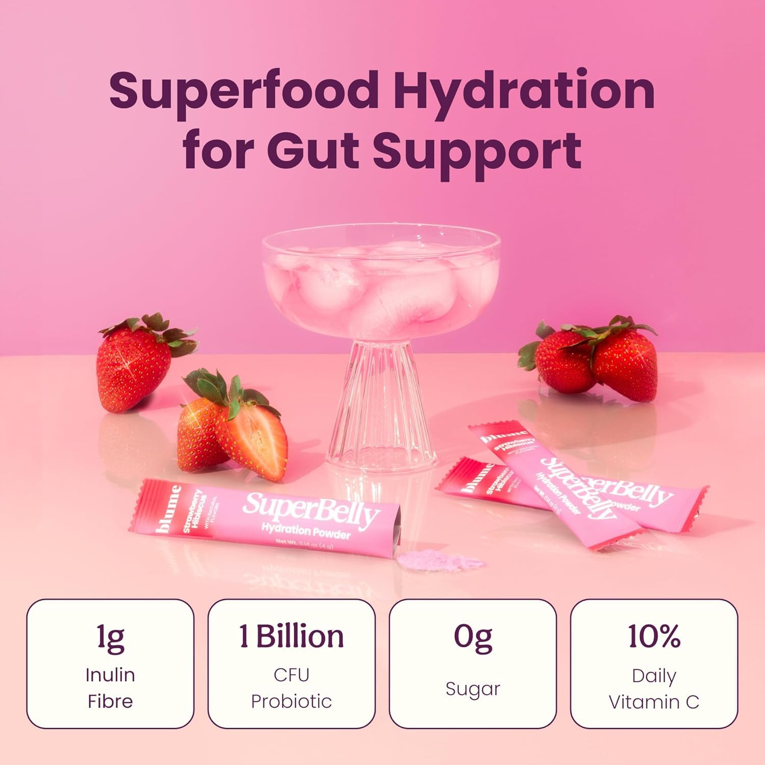 Blume - SuperBelly Variety Pack - Gut Health Hydration - 45 Sticks - Canadian Distribution - Ships Free Within Canada on Orders Above CAD $199