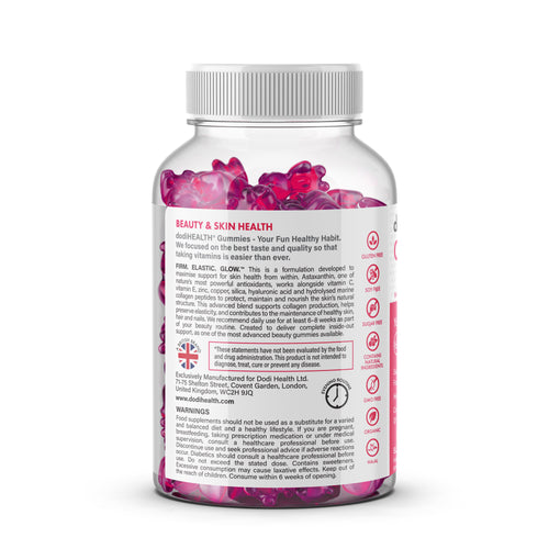 Collagen Gummies with Astaxanthin & Zinc - Sugar-Free, Halal, Skin Support, UK