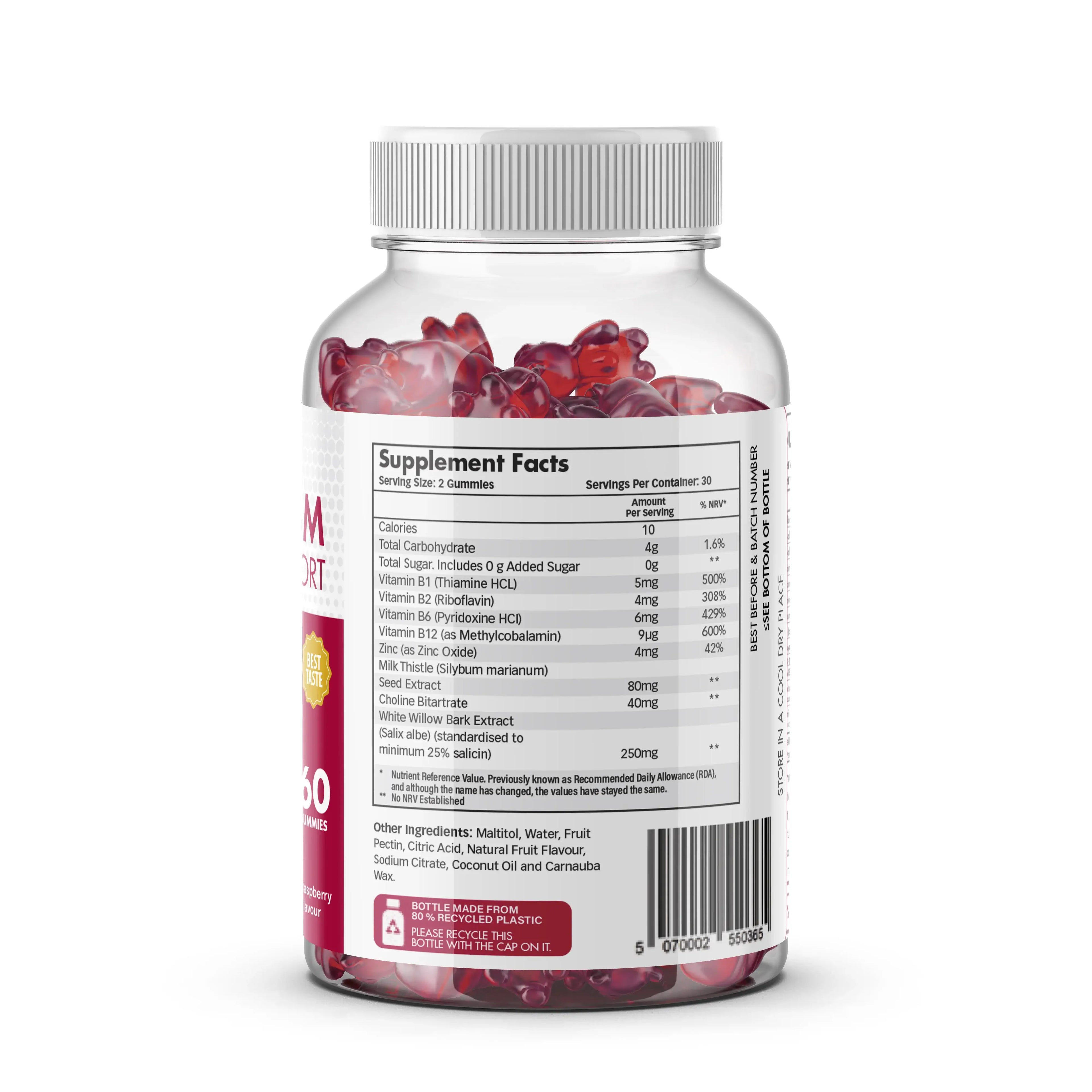 Metabolism Support Gummies with Strong B-Vitamins - Sugar-Free, Halal, Energy UK
